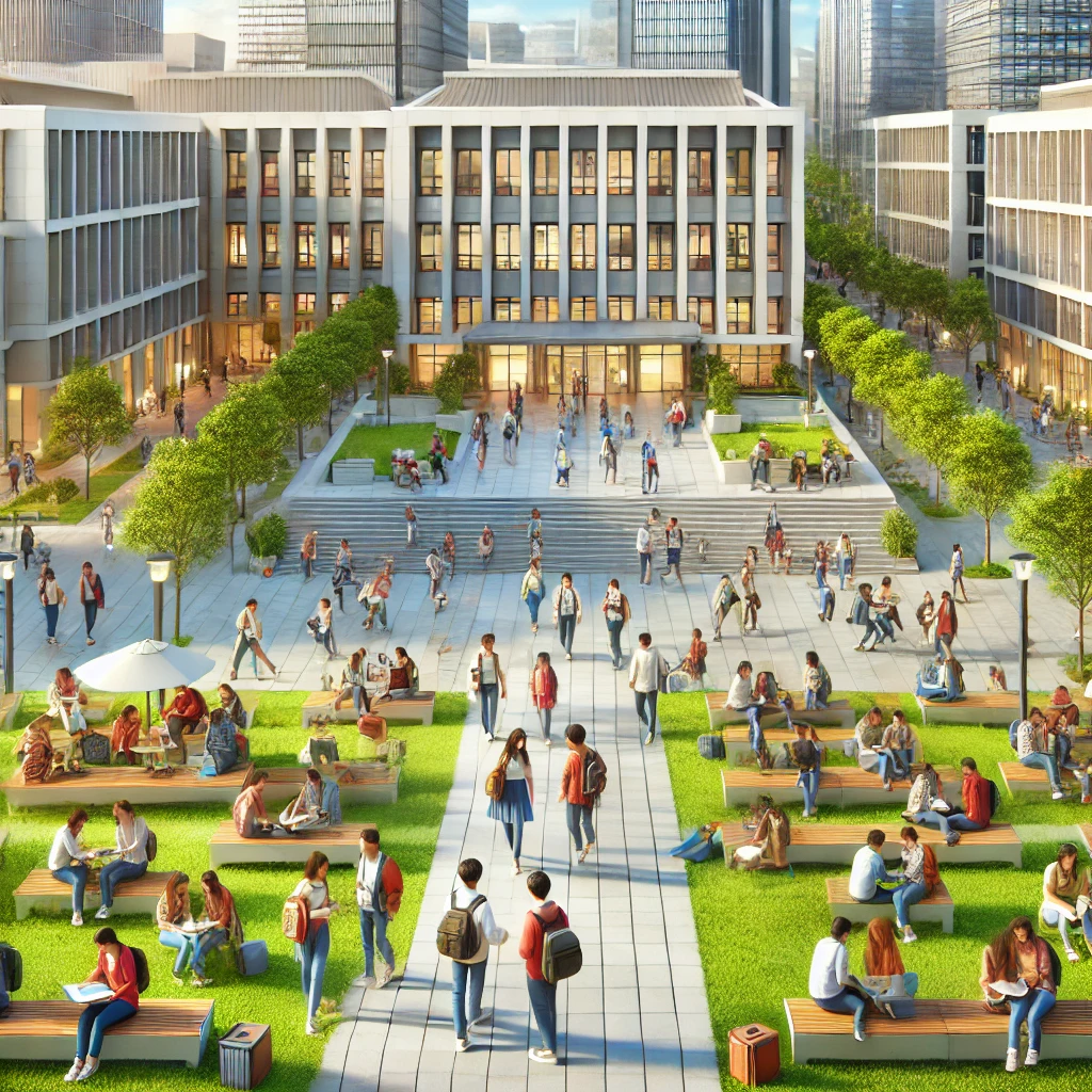 대학교 캠퍼스 전경 이미지