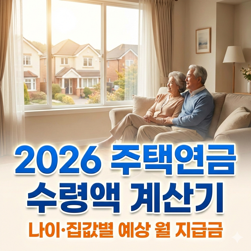 2026 주택연금 수령액 계산기 활용과 나이 집값별 예상 월 지급금
