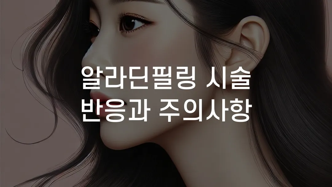 알라딘필링 시술 반응과 주의사항