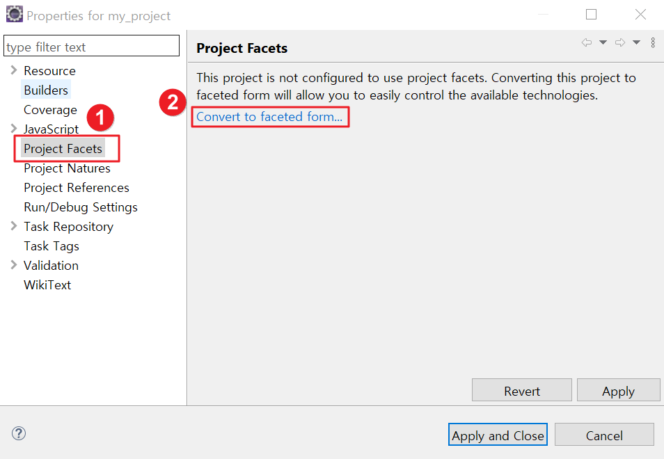 Java Project를 Web Project로 변환2