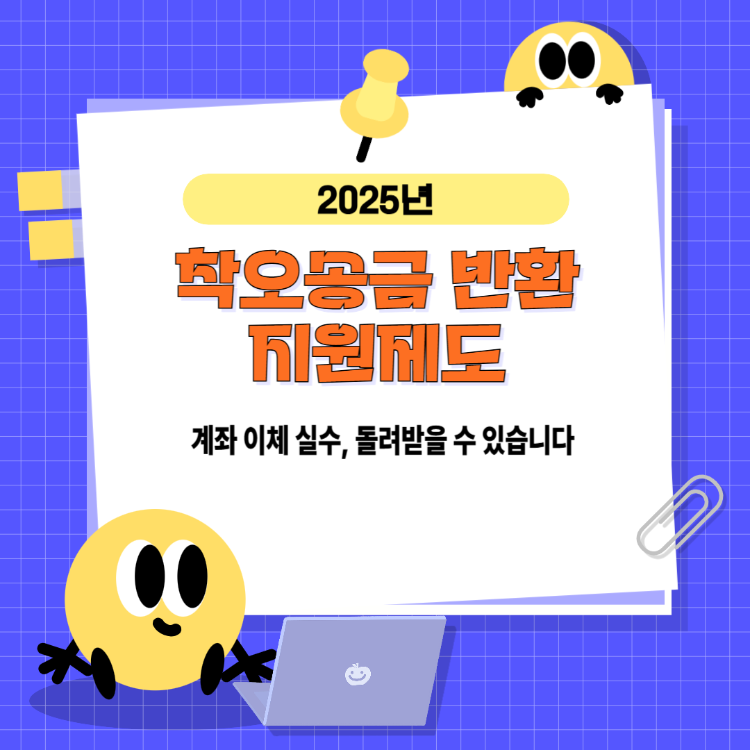 2025년 착오송금 반환지원제도｜계좌 이체 실수, 돌려받을 수 있습니다