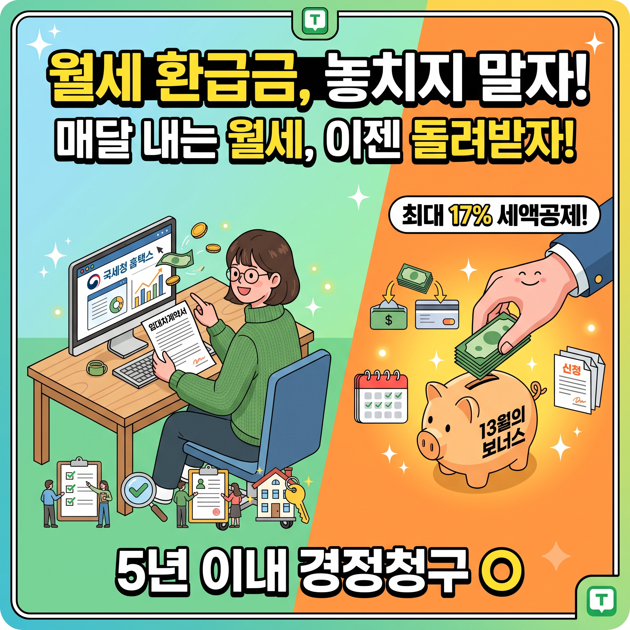 매달 내는 월세 돌려받자! 월세 환급금 조건 및 신청 방법 총정리
