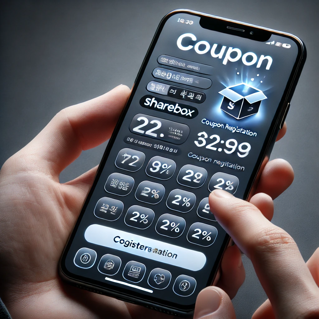 쉐어박스 중복쿠폰 등록방법 · 무료쿠폰 코드 다운로드