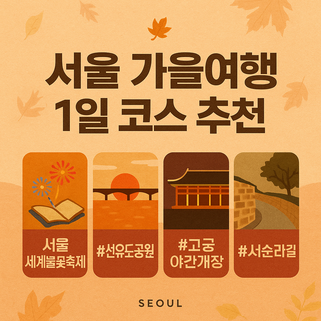 서울 가을여행 1일 코스 추천