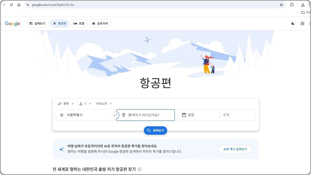 구글-플라이트-사이트