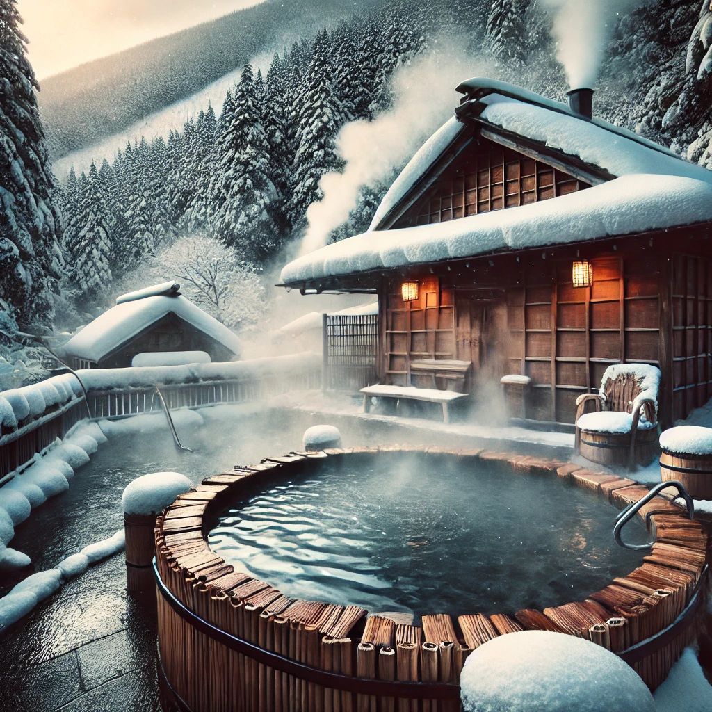 설경이 아름다운 노천탕
