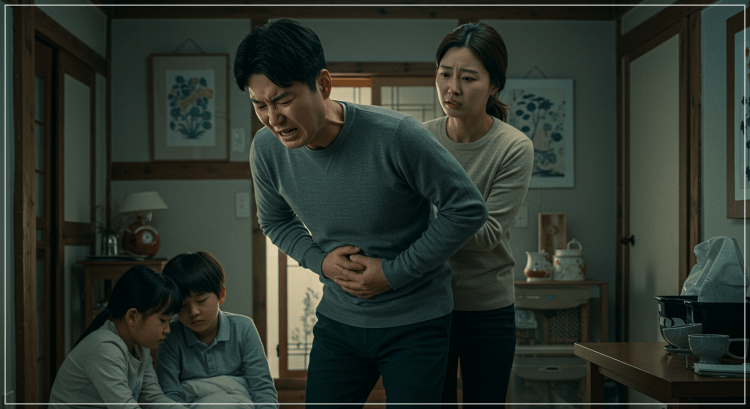 장염 고통