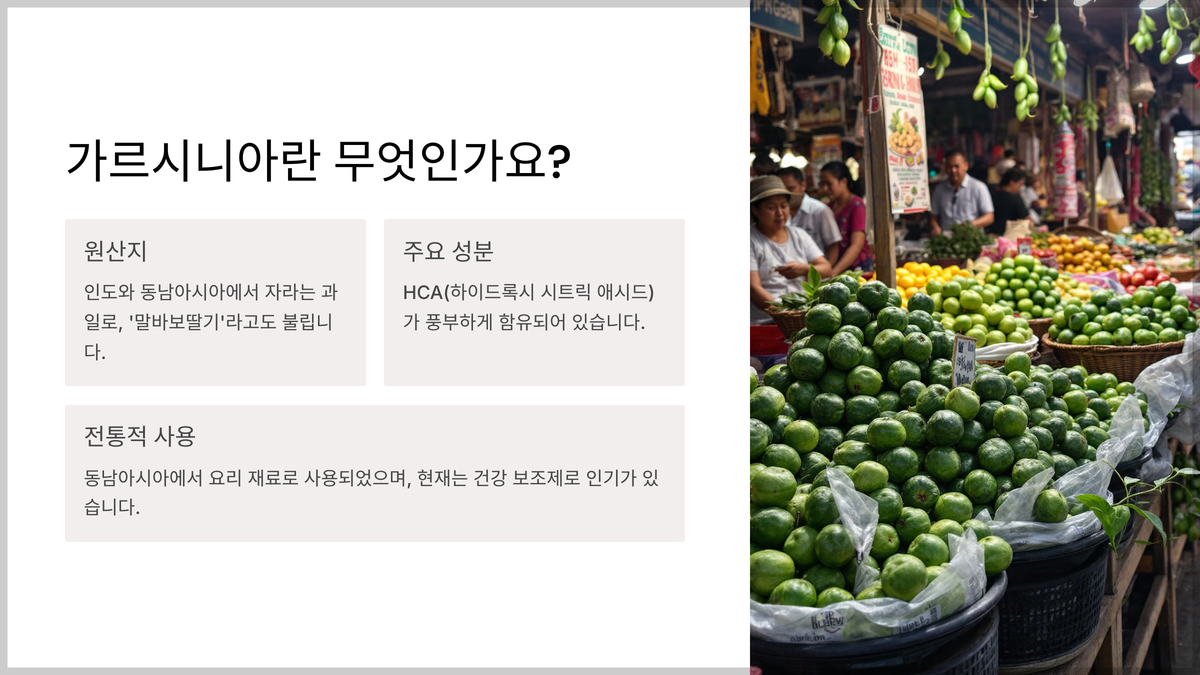 가르시니아 체중 관리