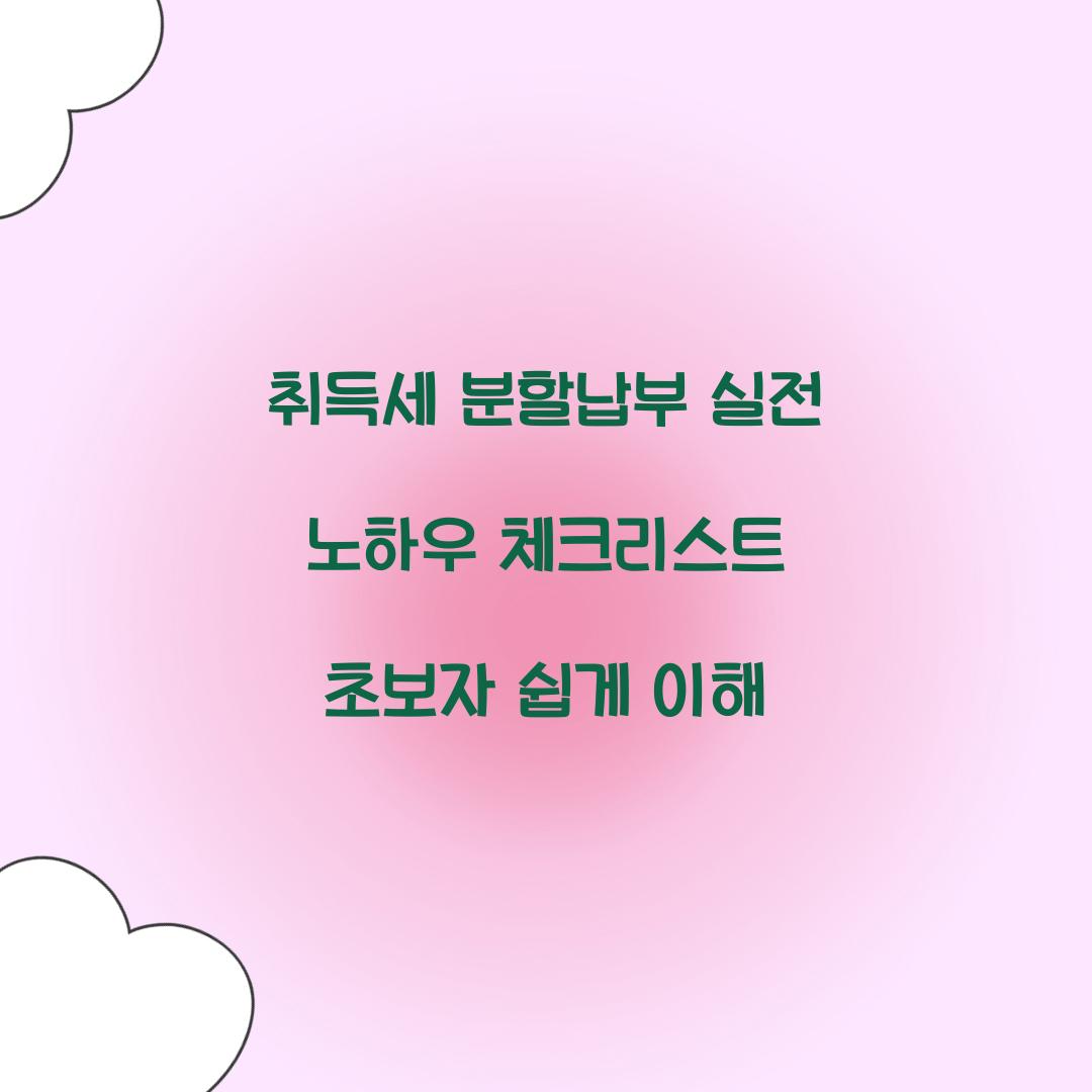 취득세 분할납부