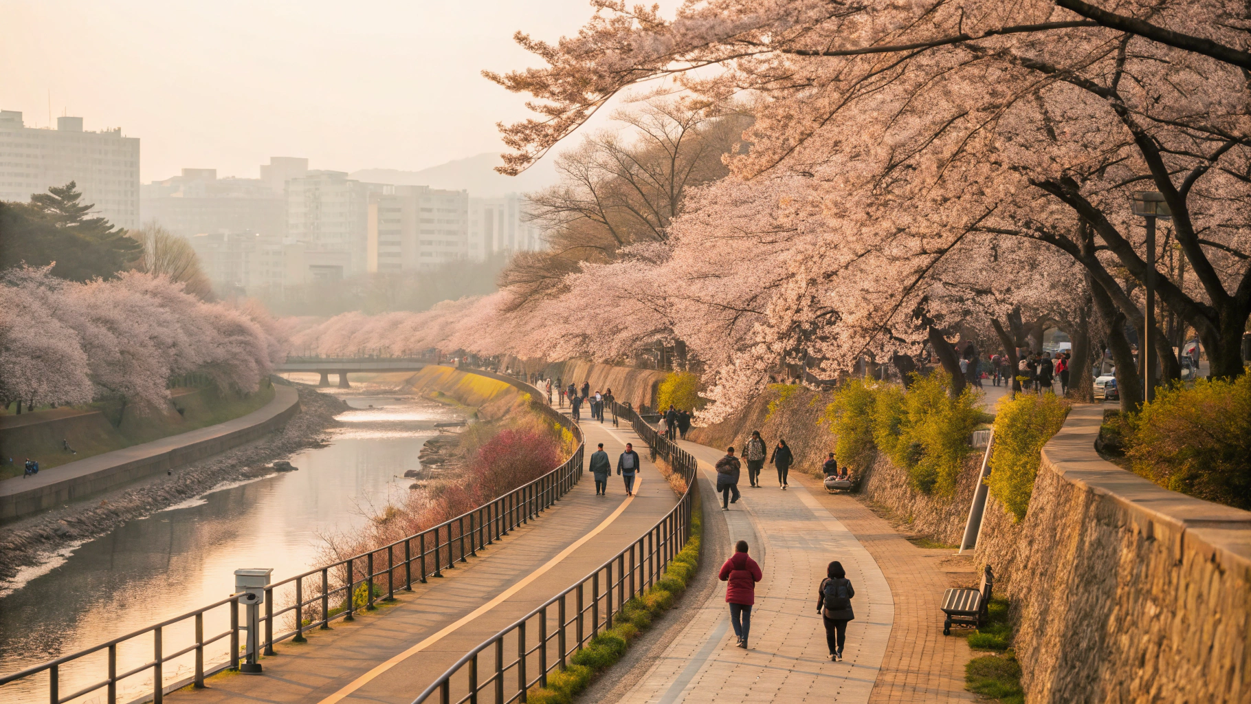 벚꽃 인생사진 스팟 지도 (서울, 경기, 충청-청주 무심천 벚꽃길)