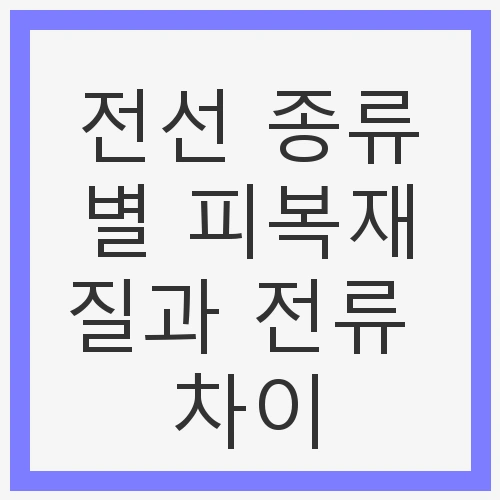 전선의 주요 피복재질