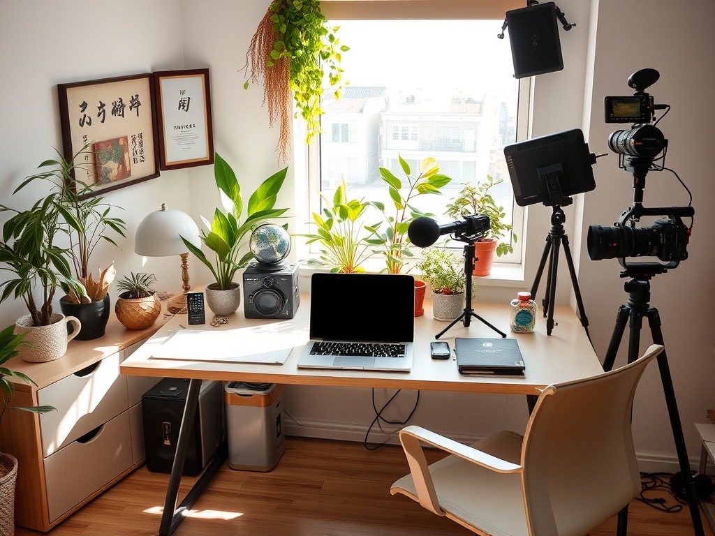 중년 콘텐츠 제작 관련 사진