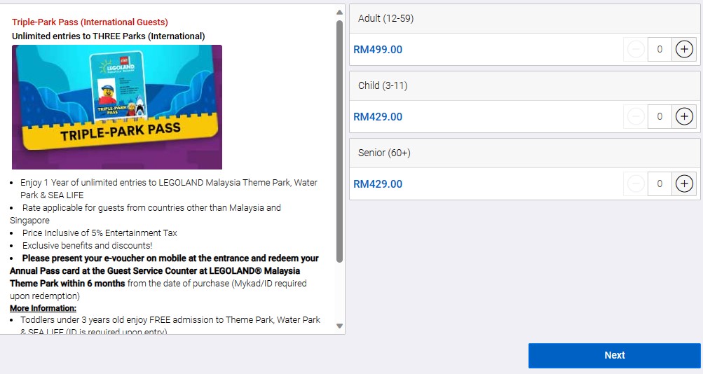 조호바루-레고랜드-연간회원권-가격