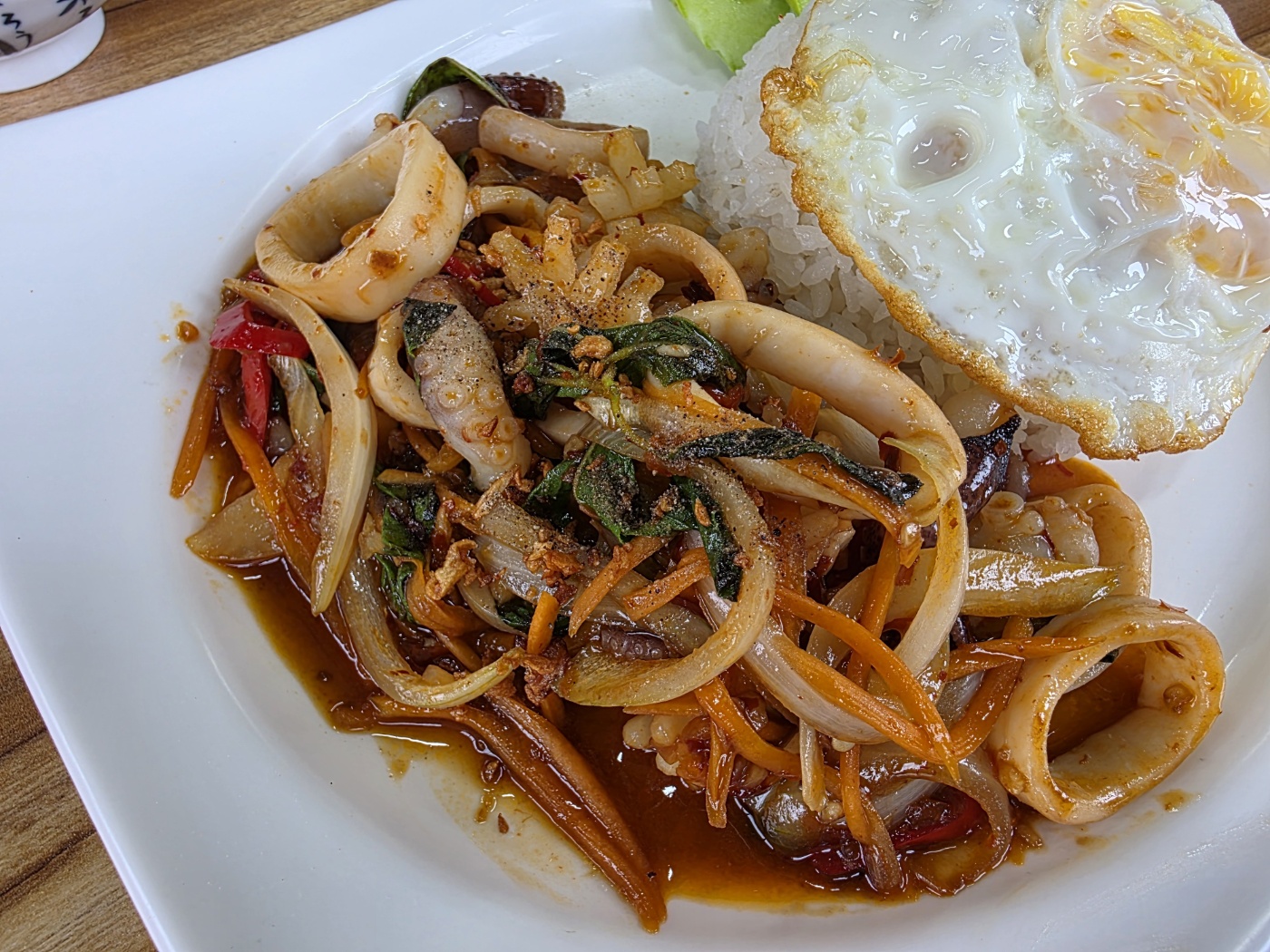 오징어 볶음과 밥