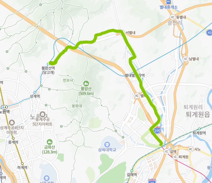 남양주-서울-85-1번-버스-노선-지도