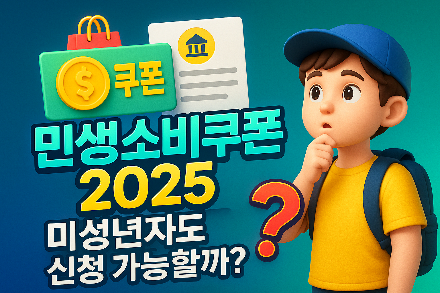 2025 소비쿠폰 신청 대상｜미성년자·청소년도 받을 수 있을까?