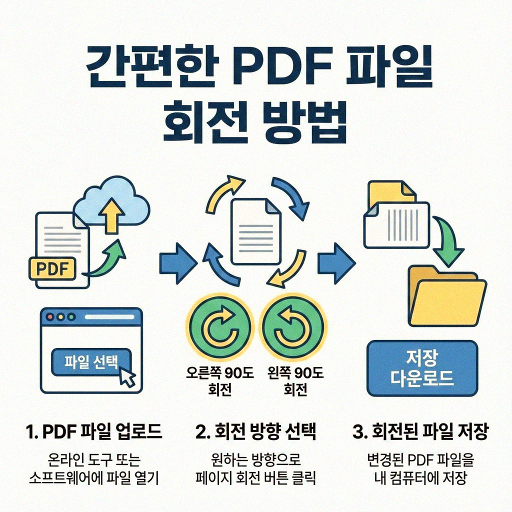 PDF 파일 원하는 방향으로 돌리기 쉽고 빠르게