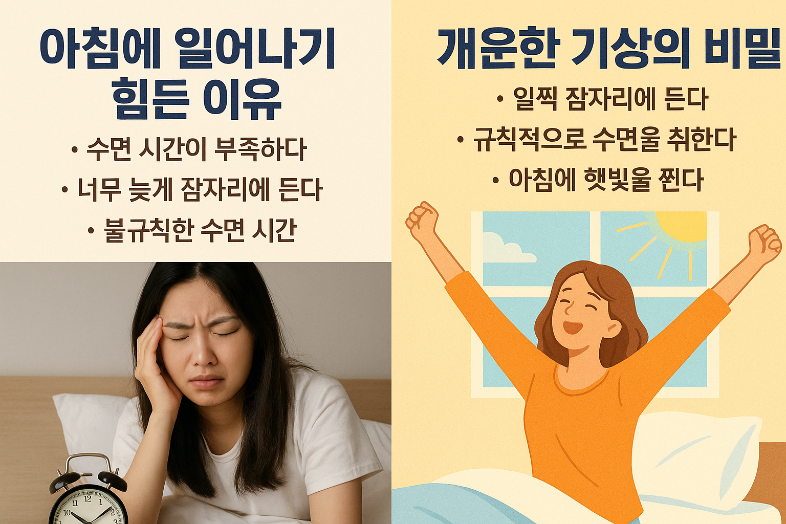 아침에 일어나기 힘든 이유와 해결법