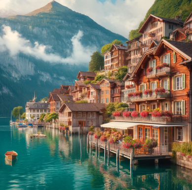 스위스 알프스와 호수 여행지 사진