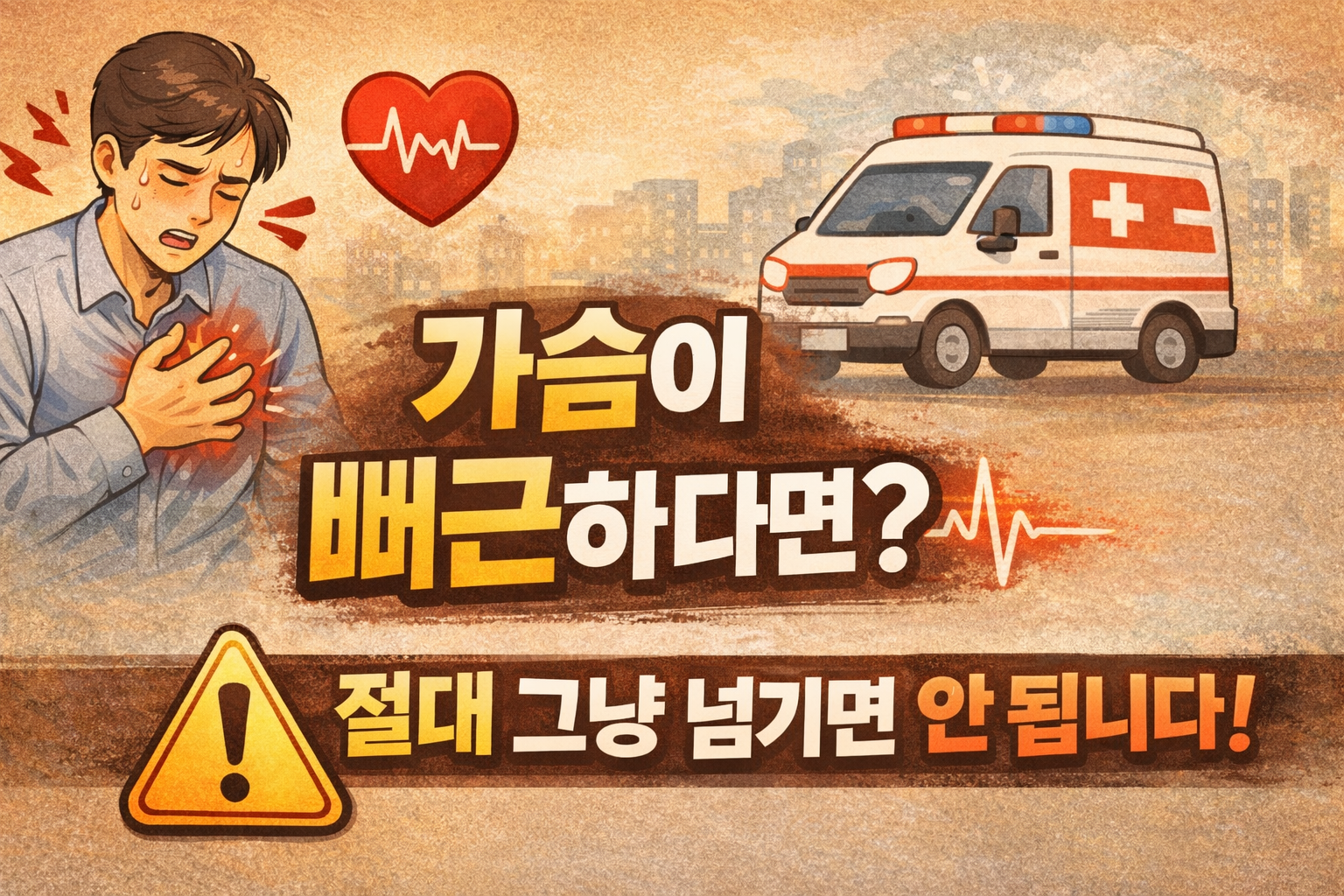 가슴이 뻐근한 증상 원인