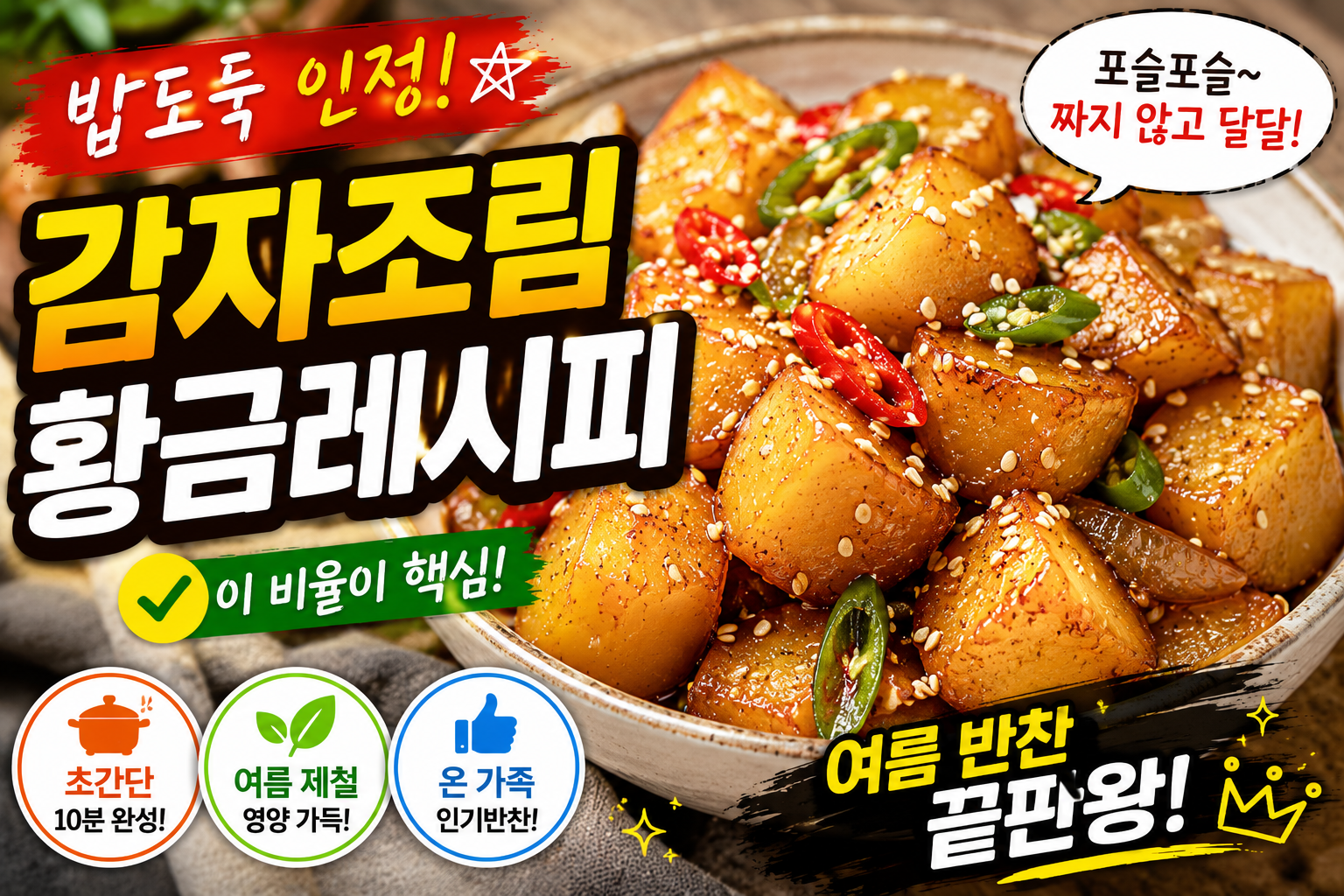 감자조림 황금레시피, 여름 반찬 끝판왕