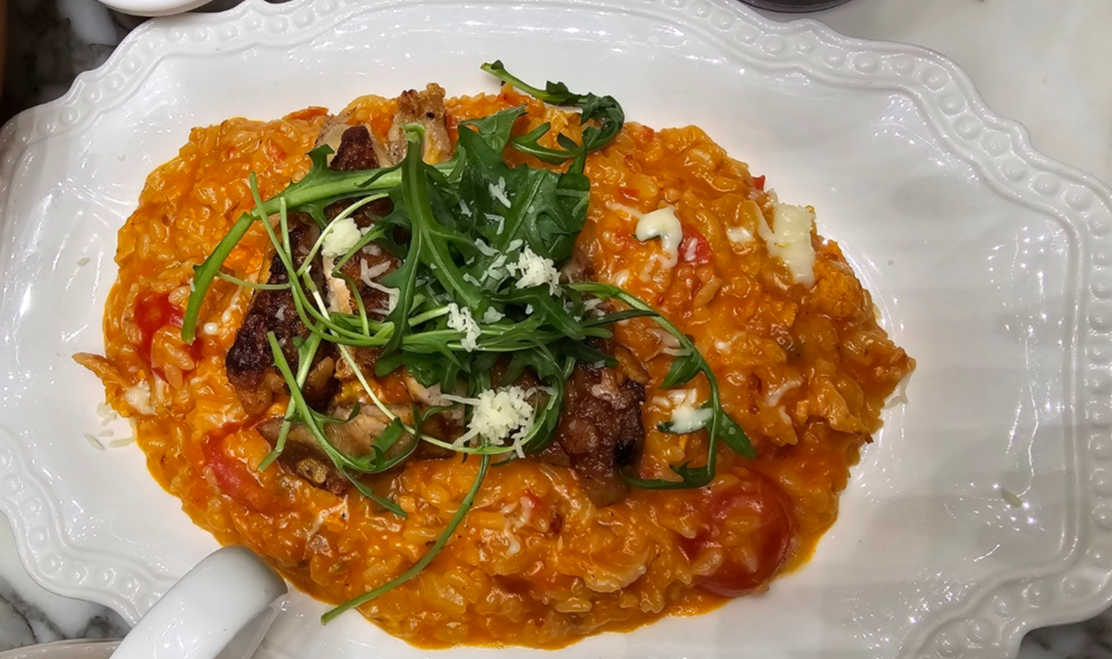 치킨스테이크로제리조또