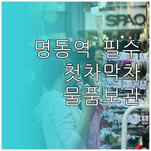 4호선 명동역 첫차 막차 시간표와 물..