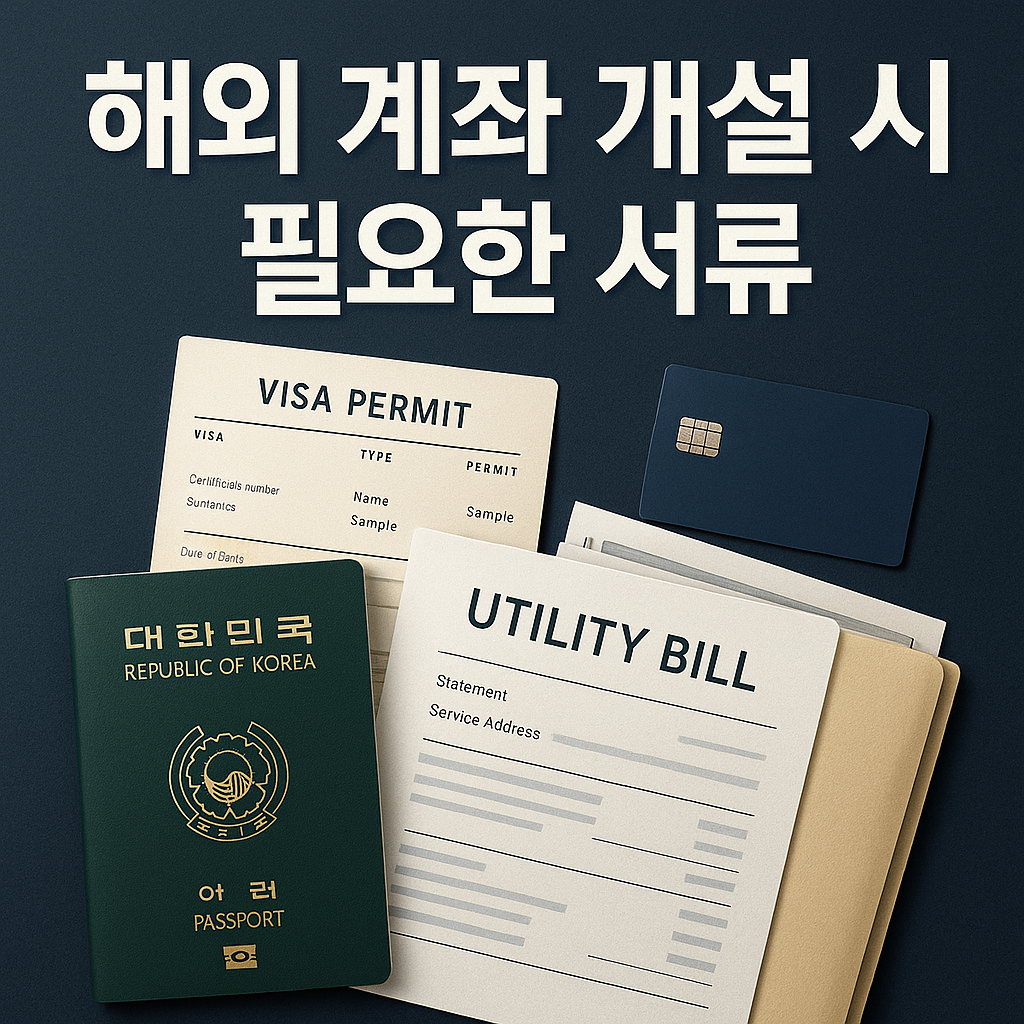 해외 계좌 개설 시 필요한 서류 한눈에 정리