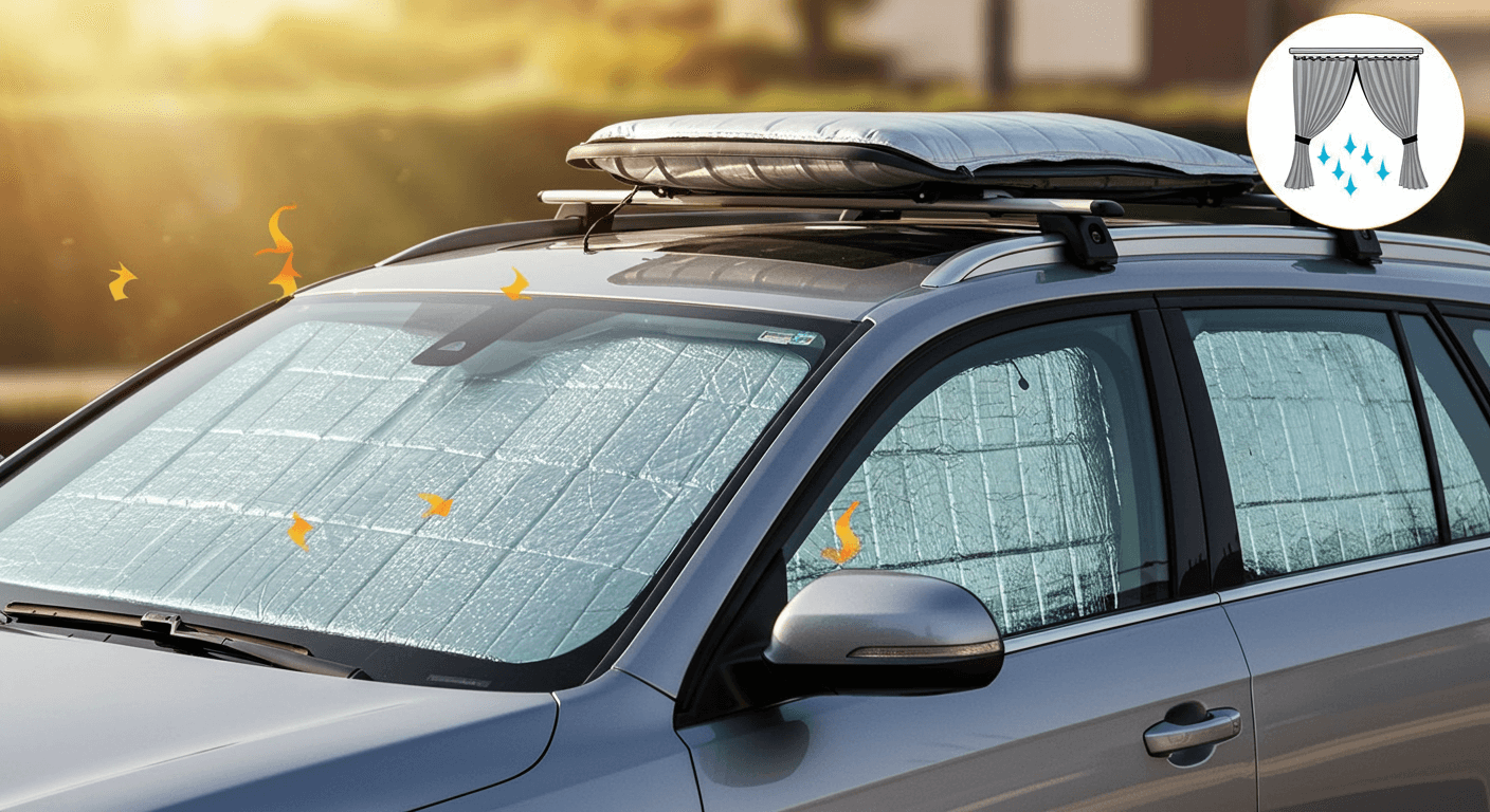 주차와 주행 시 실내 온도를 낮추는 햇빛 차단 기술