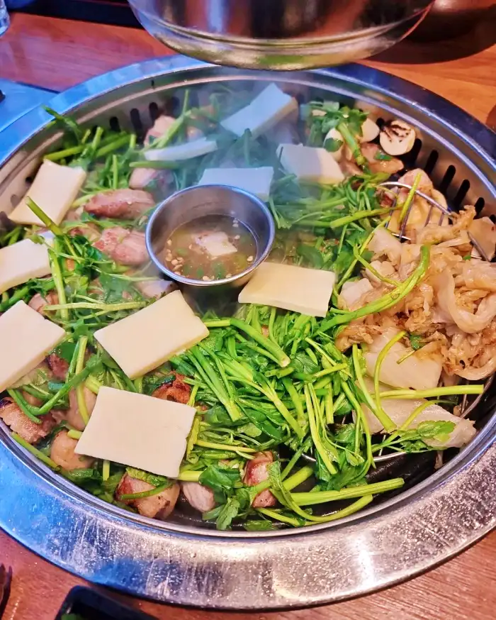 분당 정자동 맛집 향긋한 조합 미나리 숙성 삼겹살