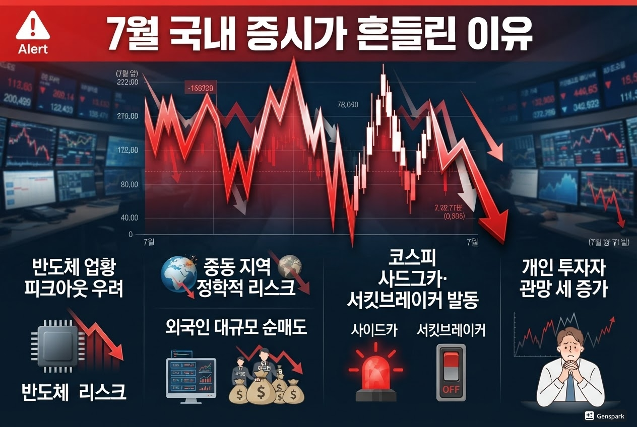 7월 국내 증시가 흔들린 이유