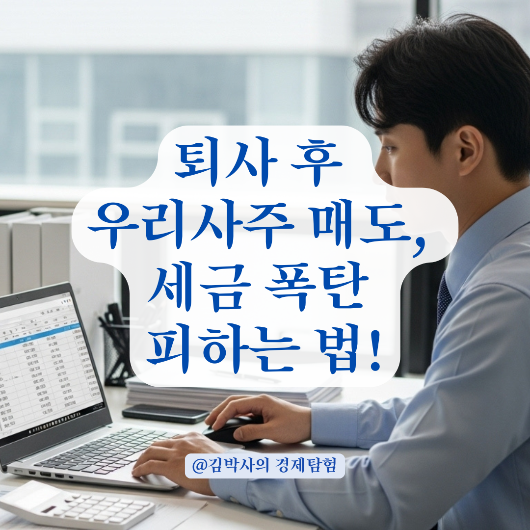 퇴사 후 우리사주 매도 시 세금 폭탄? 절세 기준 총정리.