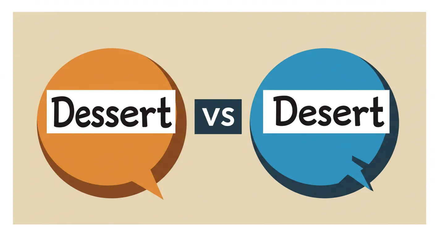 dessert vs desert 표시된 이미지