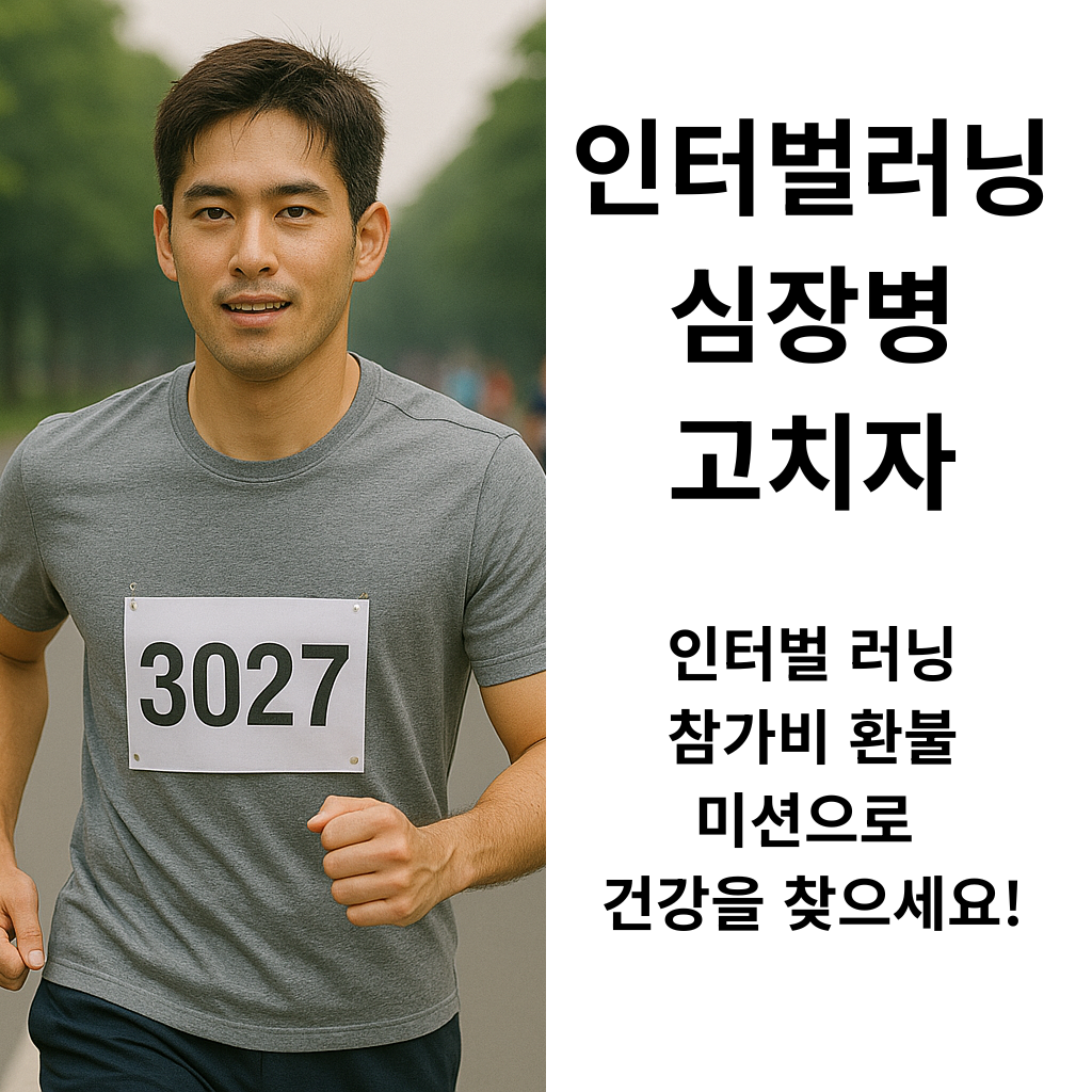 인터벌 러닝 심장병 고치자 인터벌 러닝 참가비 환불 미션으로 건강을 찾으세요!