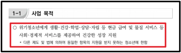 위기청소년 특별지원,자격확인,지원대상,지원금액 확인방법