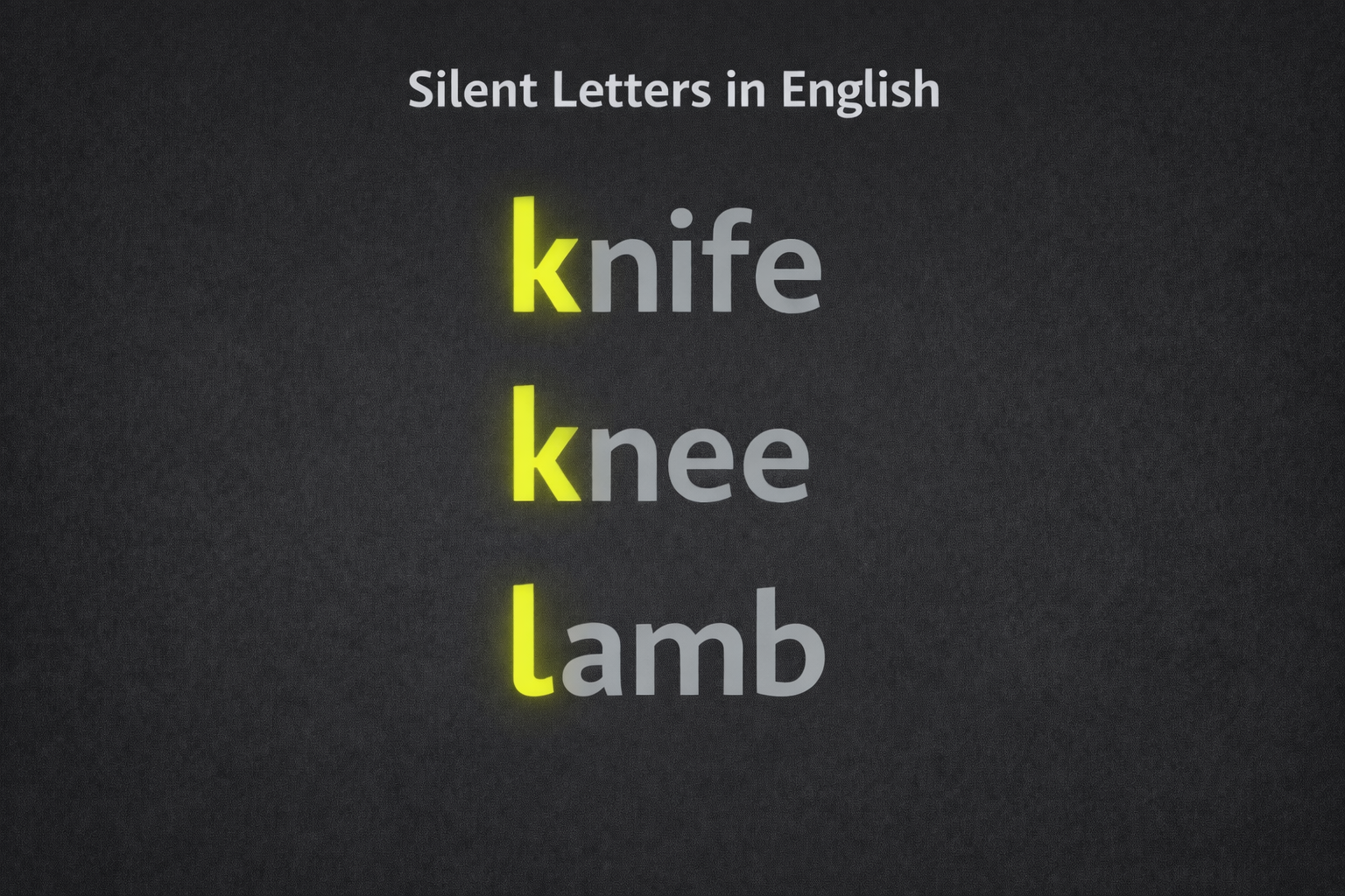 영어 단어의 묵음 문자