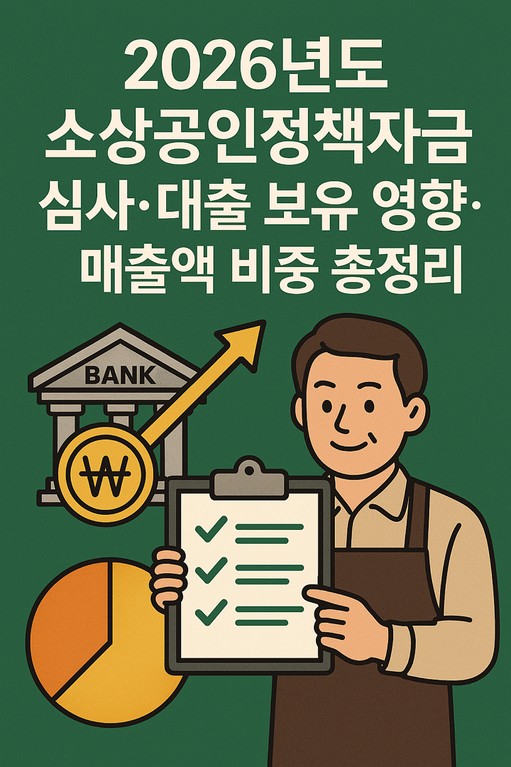2026년도 소상공인정책자금 심사, 대출 보유 영향, 매출액 비중, 반려, 부결 조건 총정리