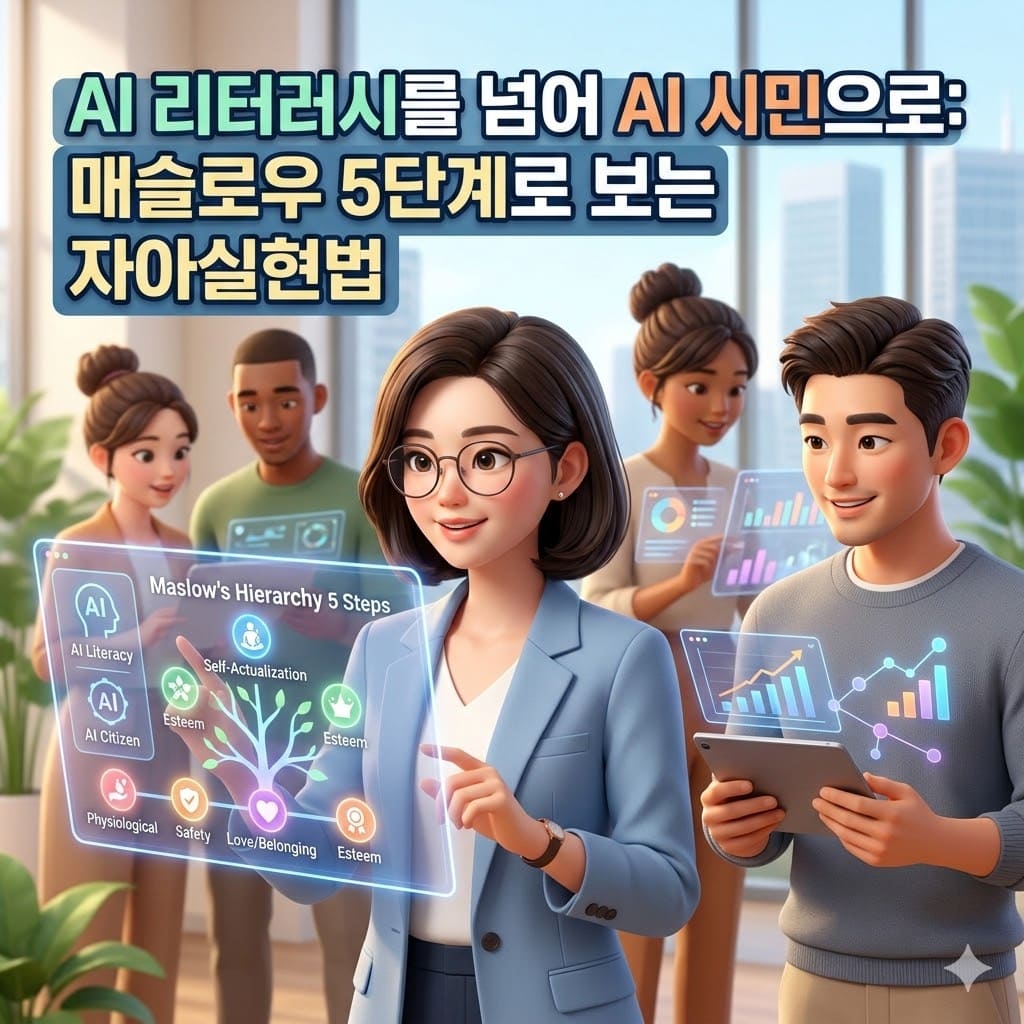 AI 리터러시를 넘어 AI 시민으로: 매슬로우 5단계로 보는 자아실현법