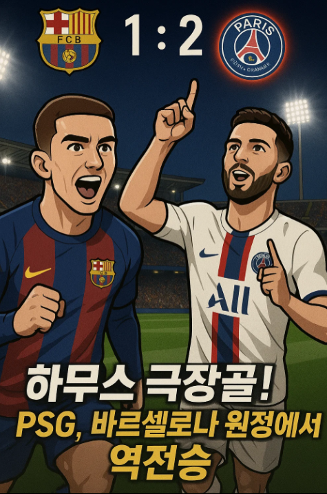 챔피언스리그 리그페이즈 2라운드 리뷰 : 바르셀로나 vs PSG 경기 리뷰