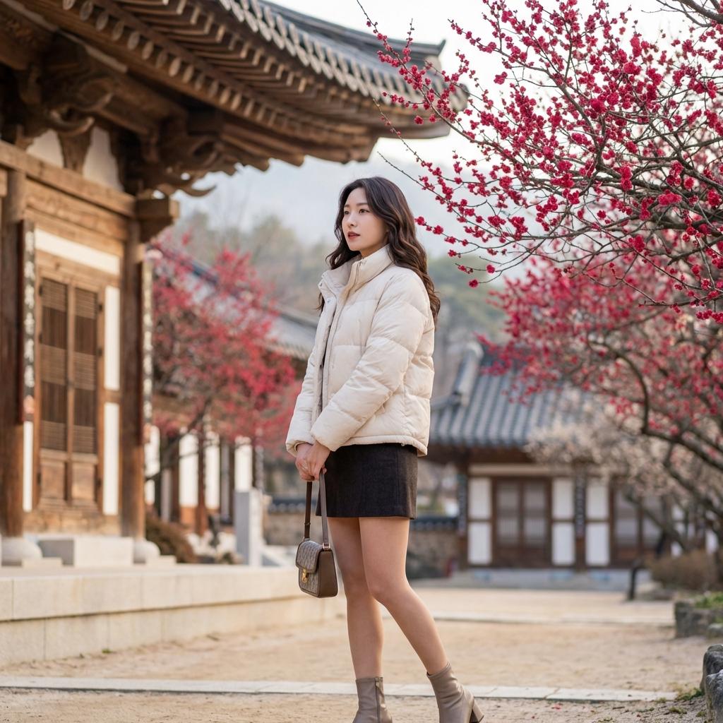 구례 봄나들이 필수 준비물: 아침 기온차 대비 얇은 경량패딩