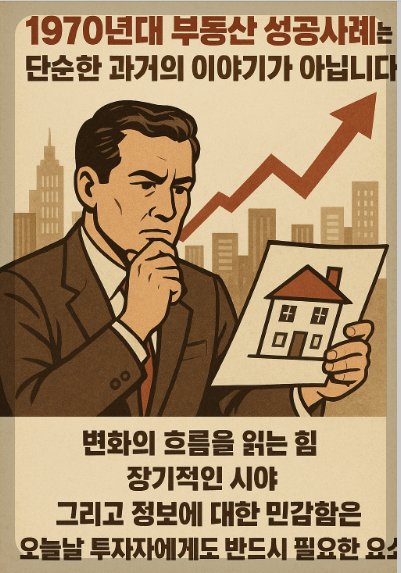 70년대 부동산 투자가가 통찰력을 보이는 관련 이미지