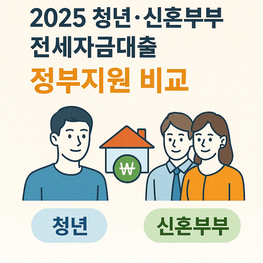 2025 청년·신혼부부 전세자금대출 정부지원 비교