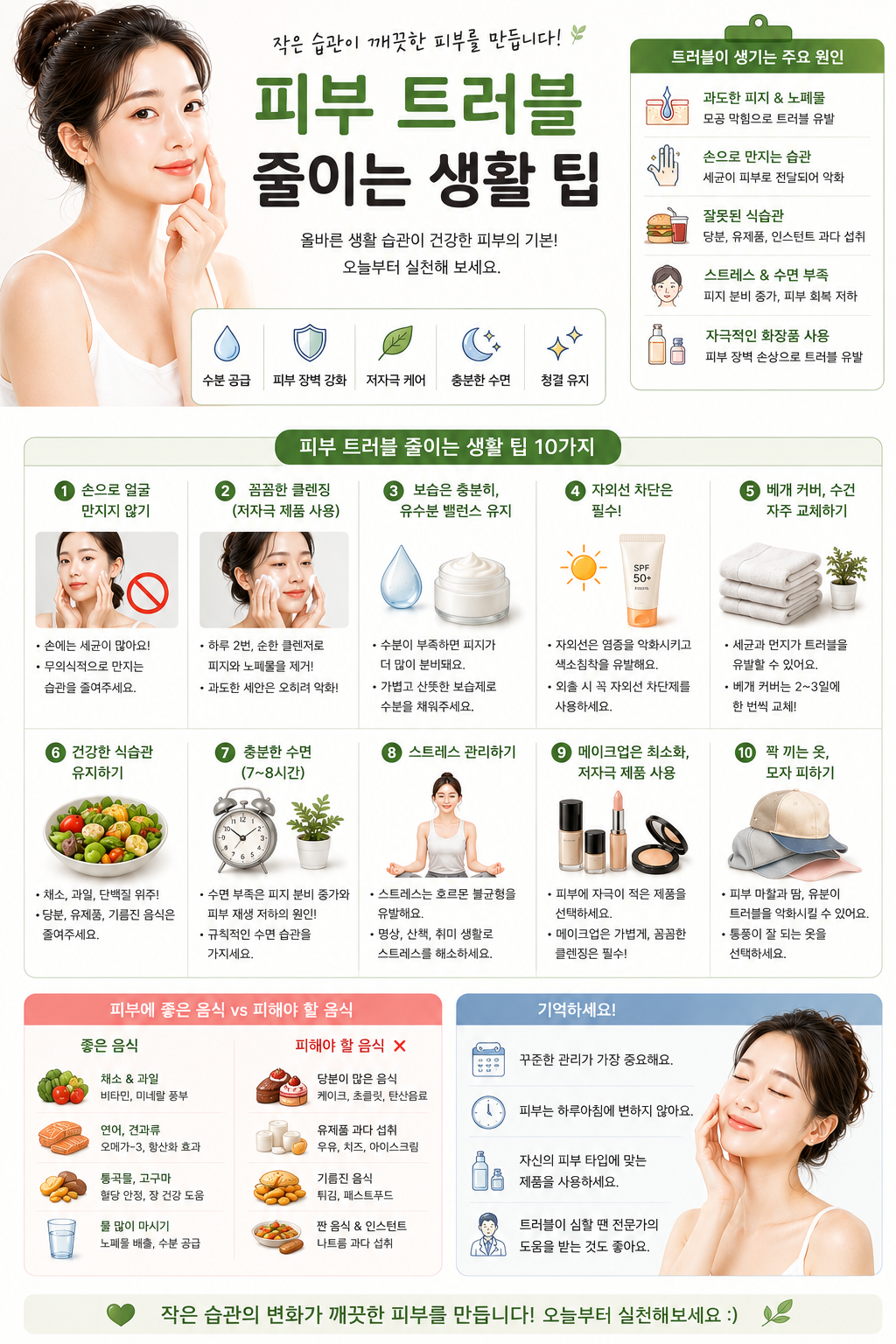 피부 트러블 줄이는 생활 팁 관련 사진