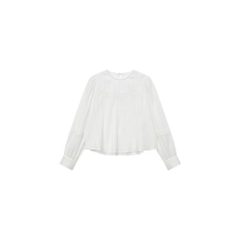 G-CUT 지컷 라운드 넥 핀턱 블라우스 7253360102