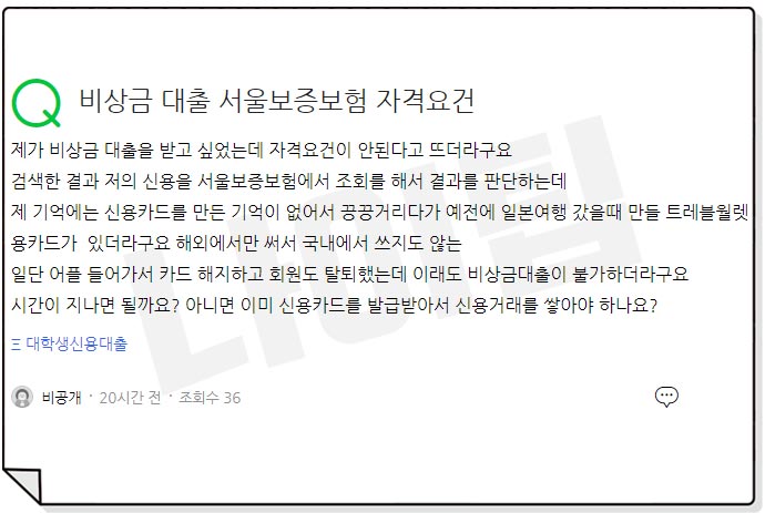 비상금대출 부결 이유
