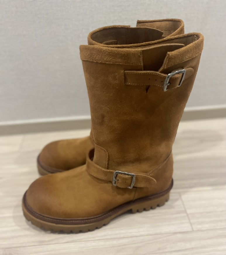 야세(YESE) 페더 코만도솔 카우하이드 남자엔지니어부츠 베이지 웨스턴부츠