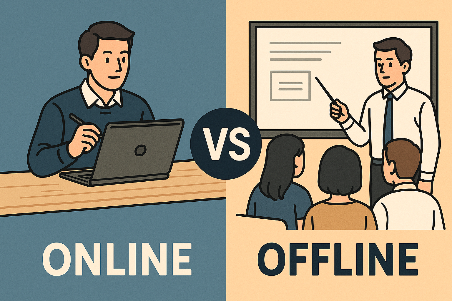 온라인 강의 vs 오프라인 강의