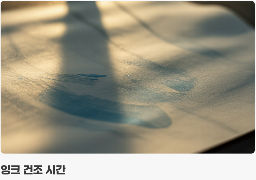 다룰 때 주의할 점, '잉크와 풀'