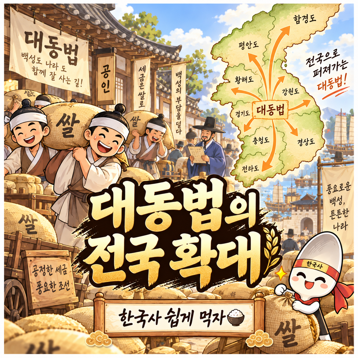 대동법의 전국 확대를 표현한 대표 썸네일