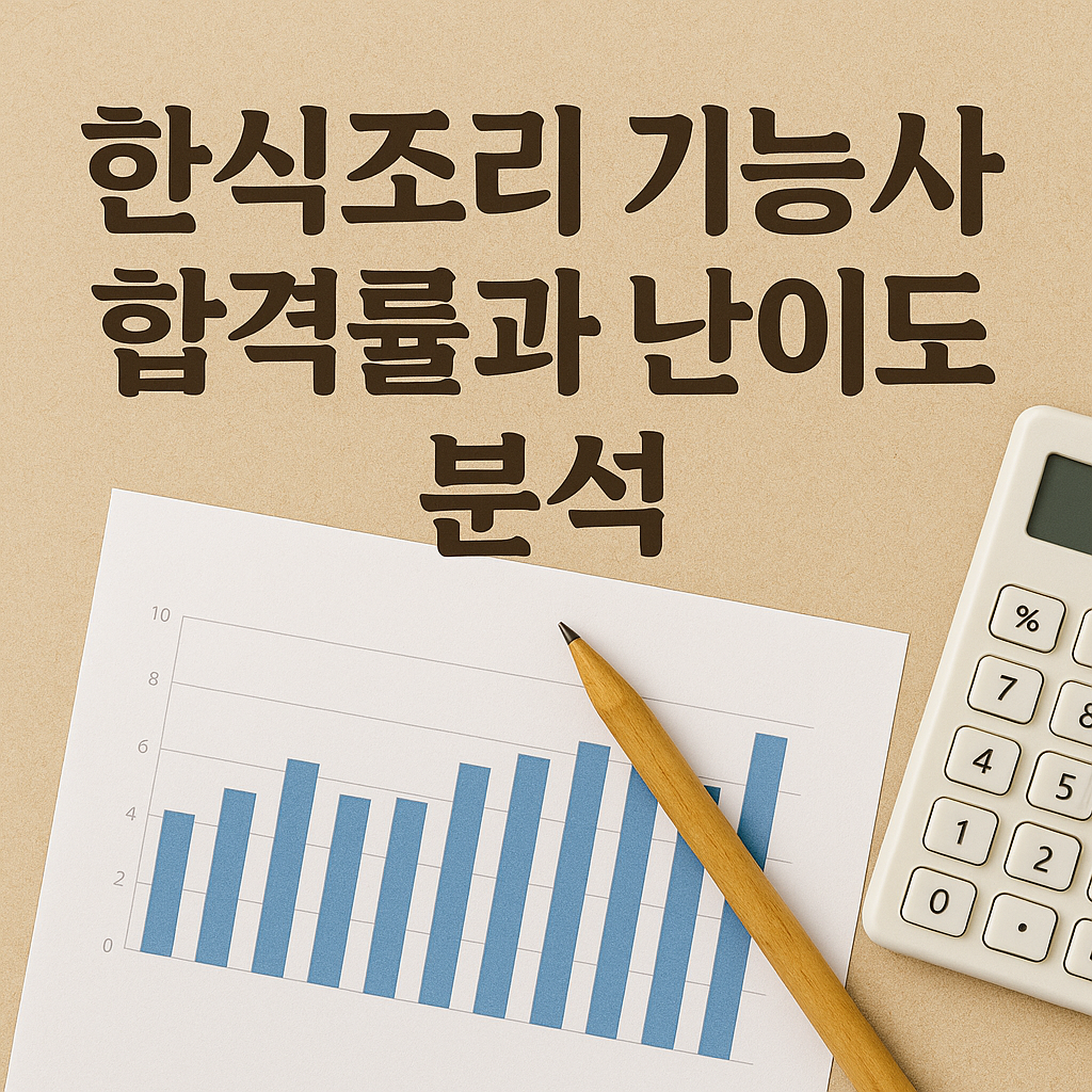 한식조리기능사 합격률과 난이도 분석
